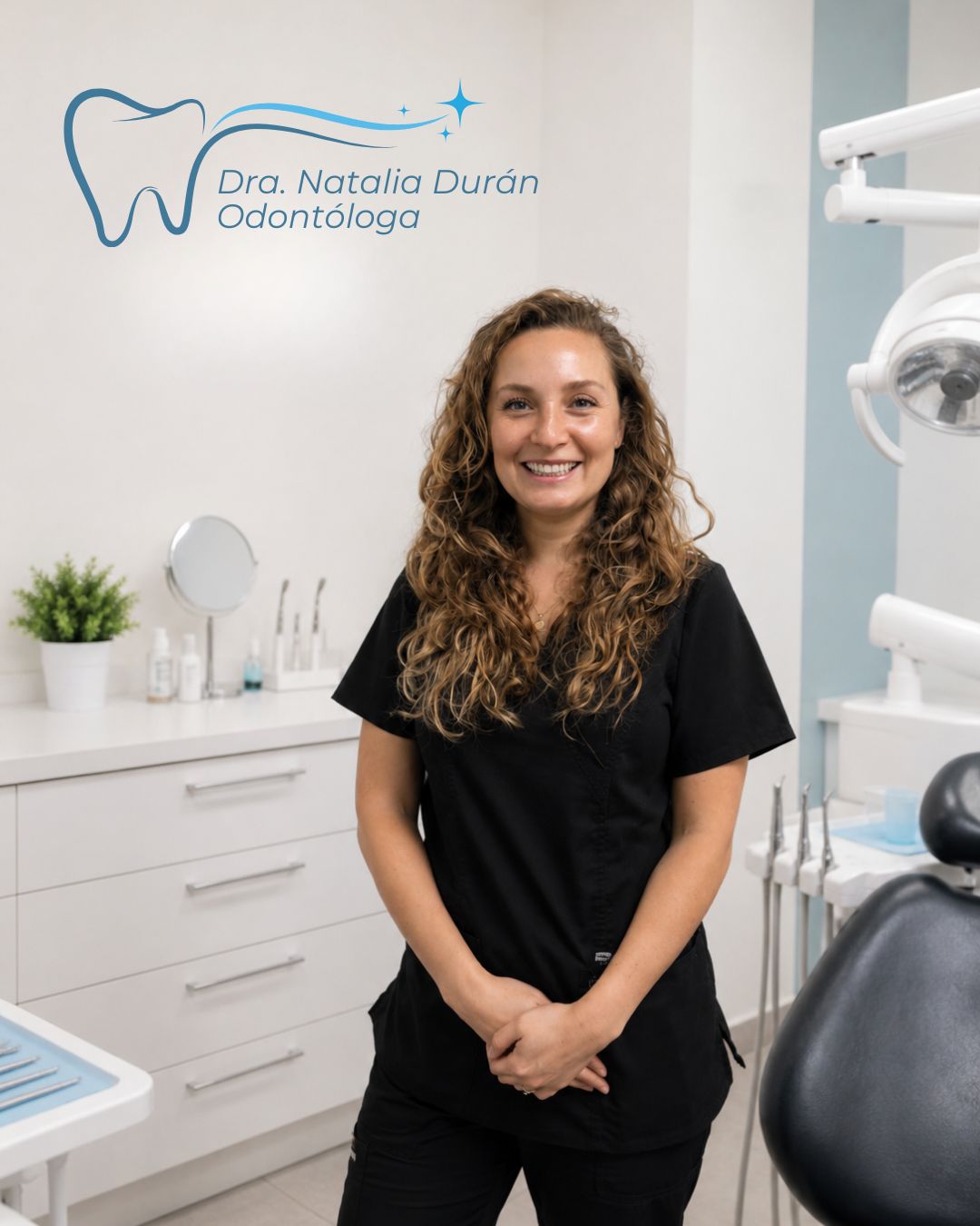Dra. Natalia Durán en su clínica
